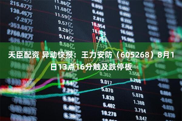 天臣配资 异动快报：王力安防（605268）8月1日13点16分触及跌停板